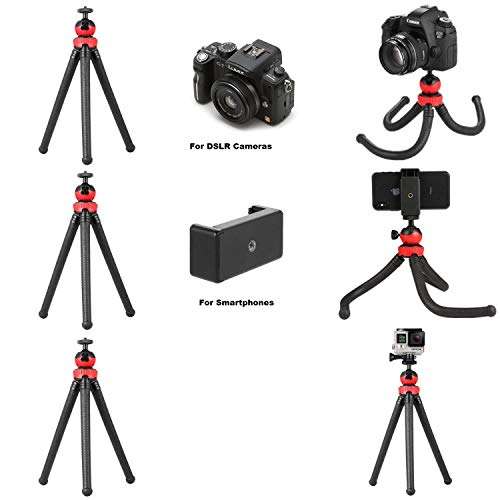 Yantralay 360° Rotatable Ball Head Flexible Gorillapod Tripod - Lightweight & Portable Tripod for DSLR, Action Camera & Smartphones with Mobile Attachment - Black 5