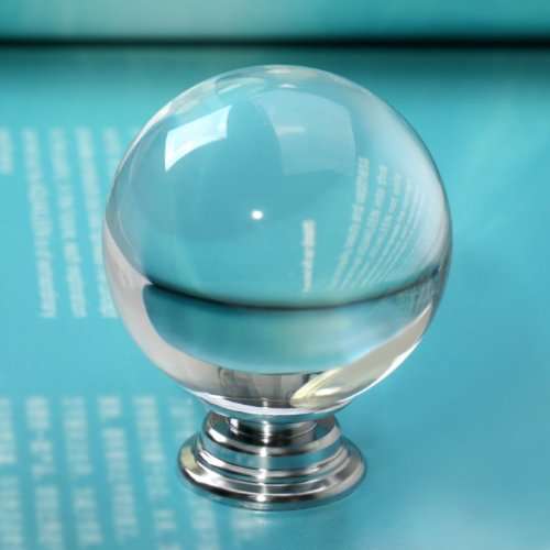 Revesun 10PCS/LOT Diameter 30mm Clear Crystal Glass Ball Shaped Door Knobs Cabinet Pulls Cupboard Handles Drawer Knobs Wardrobe Home Hardware 2