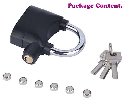 Gadget Hero's Anti Theft Motion Sensor Alarm Lock. Security Smart Padlock Siren for Home Office Bike Bicycle Shop 4