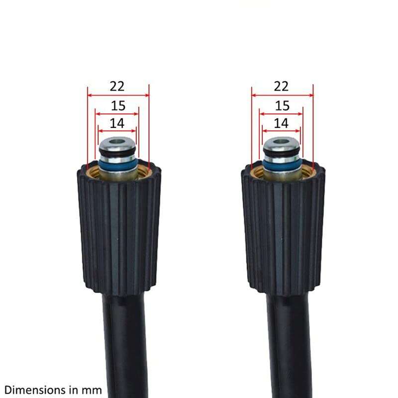 Digital Craft Pressure Washer Hose Pipe 170Bar 2465PSI, M22*1.5 * 14mm High Pressure Washer Hose Spray Water Pressure Washer Pipe,3Pc Filter Connector,Housekeeping 5 Item Set 5
