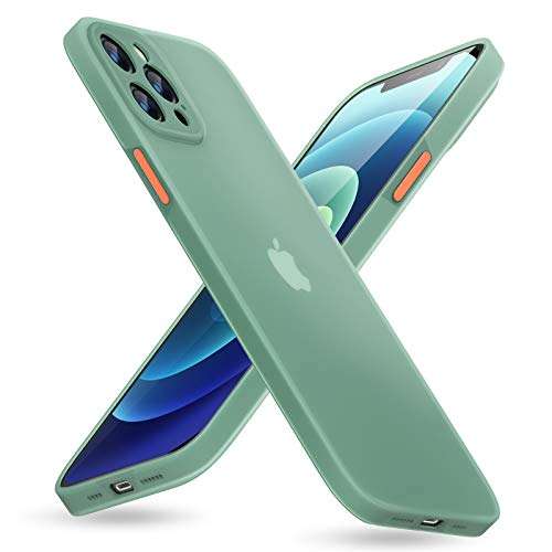 Shockproof with iPhone 12 pro max case with camera lens protector clear Liquid Silicone Gel Rubber Phone Case,ultra thin Cases for iPhone 12 Pro max Cover 6.7” Slim Soft Protective Case(Forest Green) 1