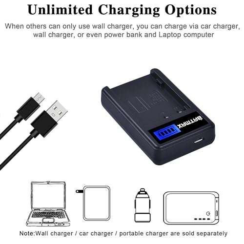 Batmax 2Packs PS-BLM1 BLM-1 PS BLM1 Battery + LCD USB Battery Charger for Olympus E-300 E-330 E-500 E-510 C-5060 C-7070 C-8080 E-1 E-3 E-30 E520 Camera Batteries 5