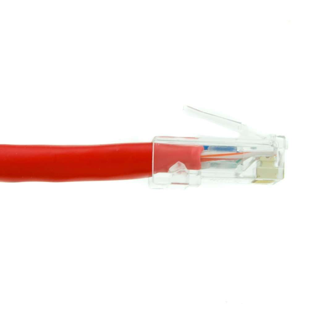 Cable Central LLC Red Cat6 Ethernet Cable 10 Feet (100 Pack) Bootless - Cat6 Patch Cable, High Speed Internet Patch Cord Cat6 with RJ45 Connector - Computer Network Cable, Internet Cable 3