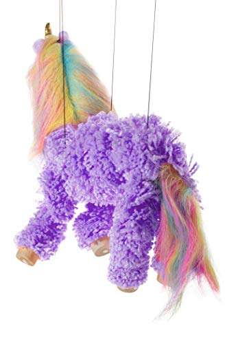 Artisan Owl Rainbow Mane Magical Unicorn Marionette Yarn Puppet (Purple) 3