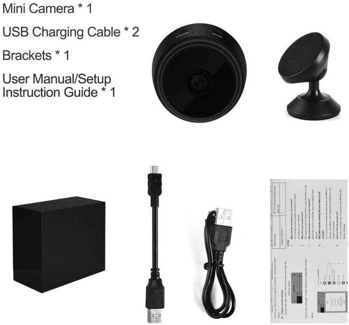 BEBIBS IP Mini Camera WiFi 4K Night Vision Sensor Motion Camcorder Monitor Phone App Video Surveillance Thermal Camera (Color : A9) 4