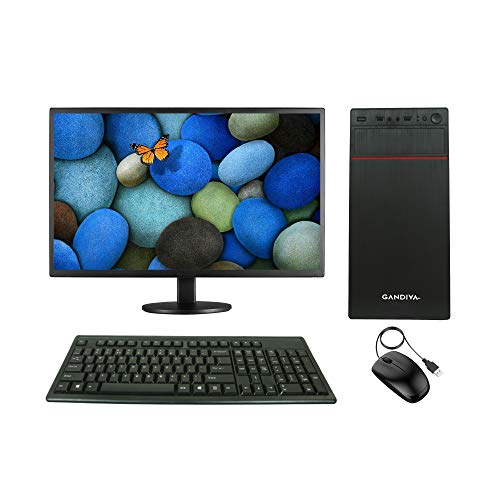 Gandiva Desktop Computer PC (Core i5 1st Generation CPU / 8GB DDR3 RAM / 500HB HDD/USB Keyboard & Mouse/WiFi) Pre Installed Windows 10 Professional (Trail Version) (18.5" Monitor)