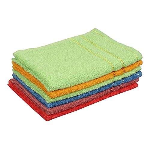 Apurva Creations 100% Cotton Hand Towels Soft & Super Abosrbent for Kitchen, Bathroom Multi Color (Set of 2) 1