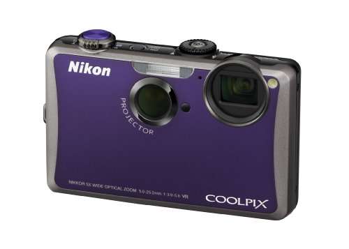 Nikon Coolpix S1100pj 14 MP Digital Camera with 5x Wide Angle Optical Vibration Reduction (VR) Zoom and 3-Inch LCD and Built-in Projector (Violet) 3