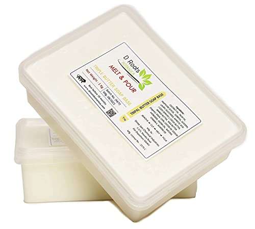 Roots D Botanica Triple Butter Soap Base Cocoa, Mango And Shea Butter PACk (1 kg) 2