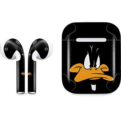 Skinit Decal Audio Skin Compatible with Apple AirPods with Lightning Charging Case - Officially Licensed Warner Bros Daffy Duck Design 1