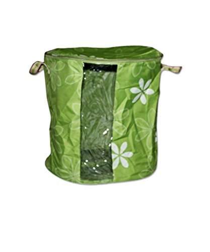 Home Candy Floral Foldable Polyester Laundry Bag - Green 1