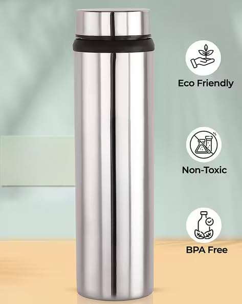 CrossPan Smart Stainless Steel 4 Container Lunch Box with 750 ml Stainless Steel Water Bottle 5