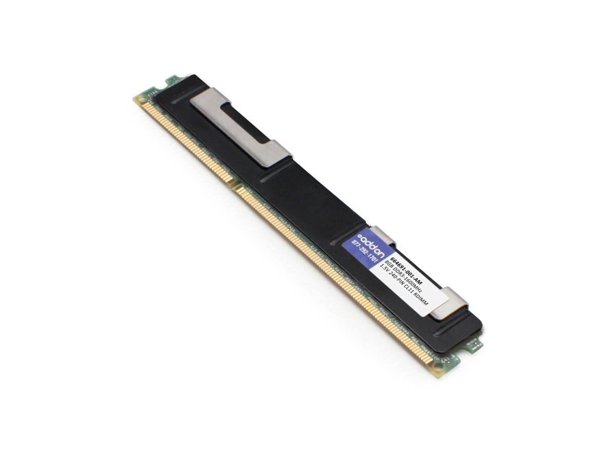 AddOn - DDR3-8 GB - DIMM 240-pin - 1600 MHz / PC3-12800 - CL11-1.5 V - Registered - ECC (664691-001-AM)