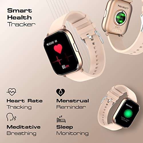 Fire-Boltt Ninja 2 SpO2 Full Touch Smartwatch with 30 Workout Modes, Heart Rate Tracking, and 100+ Cloud Watch Faces, 7 Days of extensive Battery, Rose Gold 6