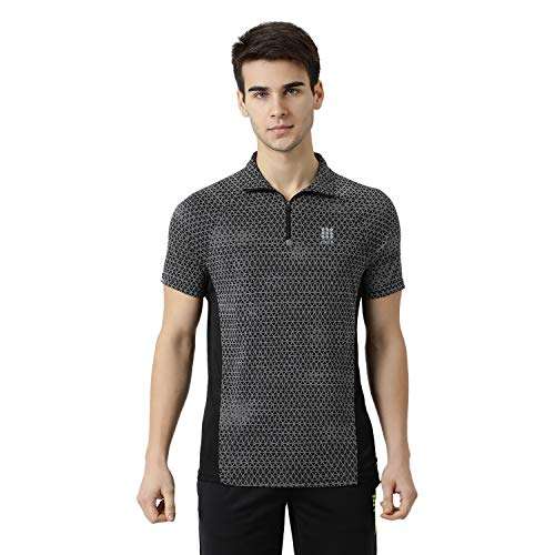 ROCK.IT Men's Plain Active Base Layer Shirt (2190100454-1_Black 36) 1
