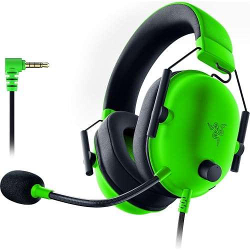 Razer BlackShark V2 X Gaming Headset: 7.1 Surround Sound - 50mm Drivers - Memory Foam Cushion - for PC, PS4, PS5, Switch - 3.5mm Audio Jack - Green 1