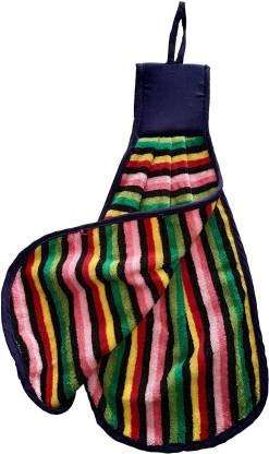 N G Products Double Sided Printed Soft Cotton Hanging Hand Towel Napkin for Wash and Kitchen Basin (Multicolor) - Pack of 2 2