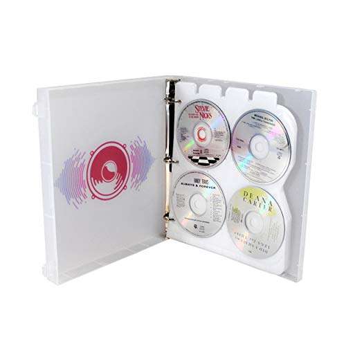 UniKeep High-Capacity Music CD Disc Storage Case, Holds 80 Compact Discs (Red Speaker) 3