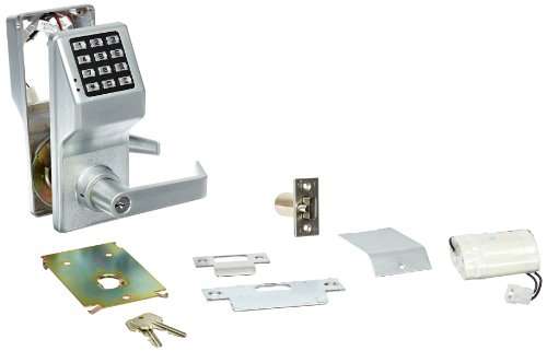 Alarm Lock - DL2700WP26D Trilogy T2 100-User Weatherproof Electronic Digital Keypad Cylindrical Lock Leverset, Satin Chrome Finish 1