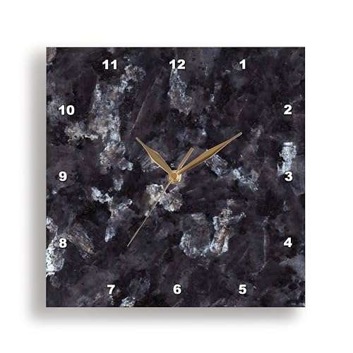 3dRose Blue Pearl Granite Print - Wall Clock, 10 by 10-Inch (DPP_97938_1) 1