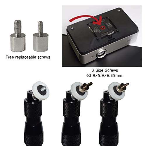 2-Be-Best Universal Projector Ceiling Mount Height Extendable Projector Wall Mount Video Projector Bracket Stand 3 in 1 360° Rotatable Head Extendable Length for Projectors Camera CCTV DVR Black 6