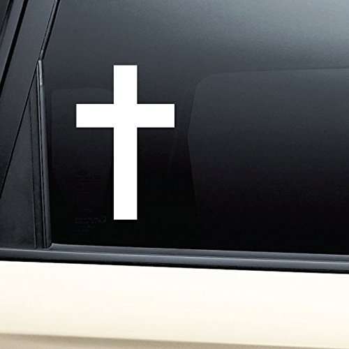 Christian Cross Jesus Christ Vinyl Decal Laptop Car Truck Bumper Window Sticker