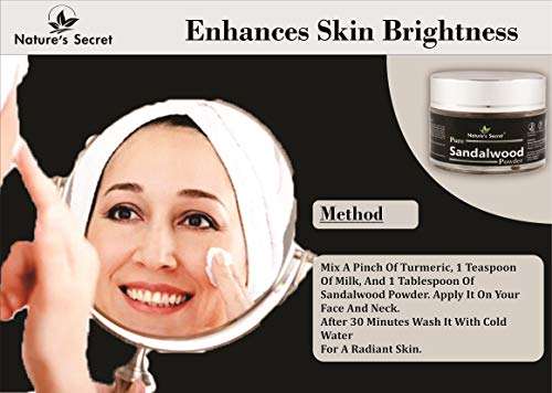 Nature's Secret Sandal Wood Powder with Glass Jar Packing, Brown, 30 g 6