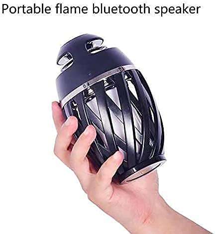 Paktonvo Outdoor Bluetooth Speaker, Wireless Speaker with Flickering Flame Light, Portable Waterproof Flame Speaker with Stereo Enhanced Bass Sound, BT4.2 for Home Patio Garden Camping 2 Pack 3