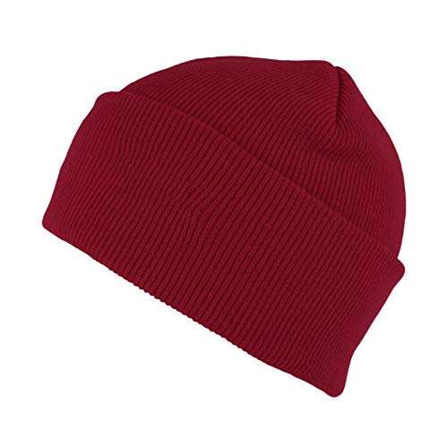 StashCart Winter Beanie Hat – Cuffed Beanies for Men and Women, Warm Soft Knitted Beanie - Burgundy