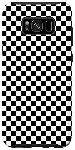 Galaxy S8+ Checkered Black Checkerboard Pattern Phone Case 1