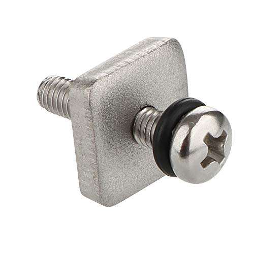 VTurboWay 316 Stainless Steel Fin Screw and Plate for Surf Longboard and SUP, 3 Pack, M5 Screw Suitable for Plastic Single Fin 4