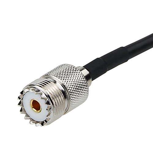 Tecreddy 3ft RG58 Low Loss SMA Female to UHF SO239 Female Ham Radio Antenna Adapter Extension Cable Compatible with Baofeng Kenwood Wouxun Handheld Ham Two Way Radio Walkie Talkie 2