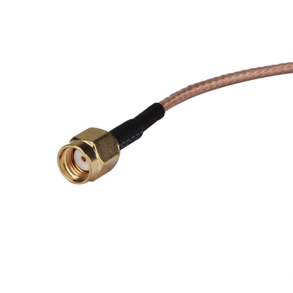 DHT Electronics RF coaxial coax cable assembly RP-SMA male to N female bulkhead 12'' 2