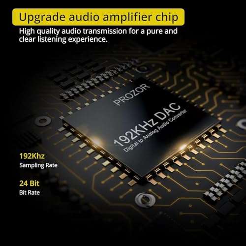 PROZOR 192KHz Digital to Analog Audio Converter Optical to RCA Adapter Upgrade Volume Adjustable DAC with Optical Cable, SPDIF TOSLINK to Stereo L/R & 3.5mm Jack Converters 3