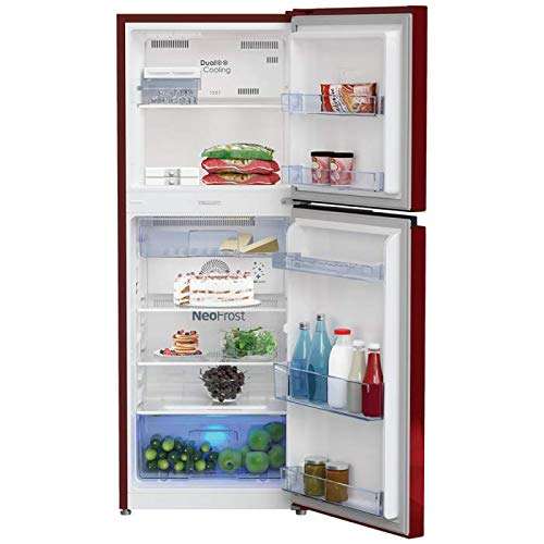 Voltas Beko 231 L 2 Star With Inverter Double Door Refrigerator (RFF2553ERCF, Emeria Red) 2