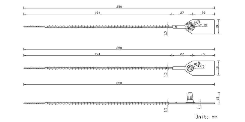 LeadSeals 500PCS Red Plastic Tamper Seals, Numberd Zip Ties for Fire Extinguisher Pull Tite Security Seals Tags Disposable Tamper Evident Self-Locking Seal Tags 250mm Length 4