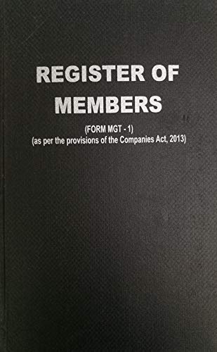 Register of Members (Form MGT-1) As per the provisions of the Companies Act, 2013