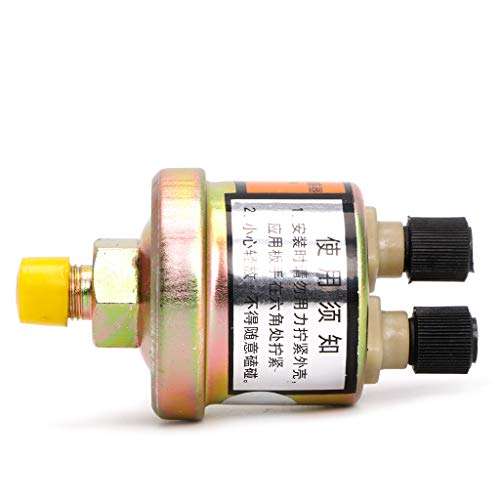 XISAOK Engine Oil Pressure Sensor Gauge Sender Switch Sending Unit 1/8 NPT 80x40mm Oil Pressure Sensor Gold 4