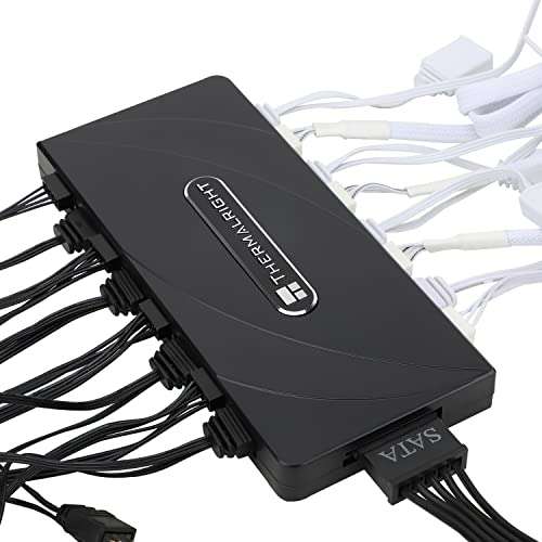 Thermalright Fan and ARGB HUB ×8 ARGB/PWM Hub Controller Used SATA Power Supply, Hub Support 8 Groups of Fans, 8-Port PC PWM Fan and ARGB Fan Controller(Fan and ARGB HUB×8 ) 6