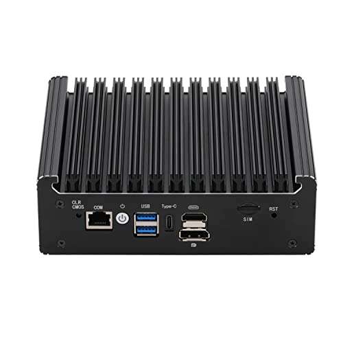 HUNSN Micro Firewall Appliance, Mini PC, OPNsense, VPN, Router PC, Intel N4505 N6000, RS41, AES-NI, 4 x 2.5GbE I226-V, Console, Type-C, HDMI, DP, SIM Slot, 16G RAM, 256G SSD 4