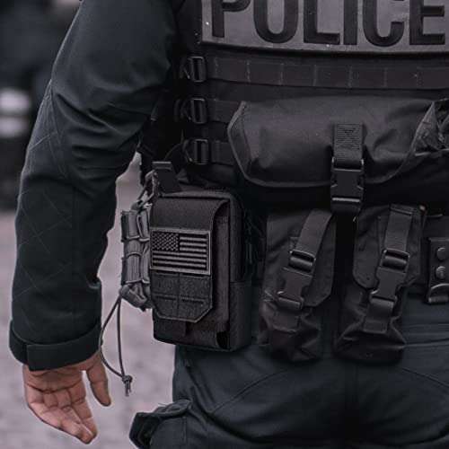 IronSeals Multi-Purpose Tactical Molle Pouch Waist Bag for Mobile Phone Belt Pouch Holster Cover Case for iPhone 16 Pro Max/16 Pro/16/15 Pro Max/14 Pro Max/13 Pro Max/12/11 Pro Max 6