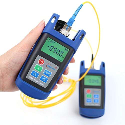 ORIENTEK TLT-12E Fiber Optic Tool Kit Fiber Connector Microscope + Fiber Optic Power Meter + Optical Light Source +VFL FTTH Loss Test Kit Optical Power Meter OPM OLS (TLT-12E) 5