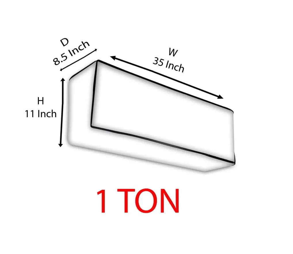 Da Anushi Polyester Split Ac Cover Indoor Unit For 1 Ton Capacity Ac, All Weather Cover/Attractive Digital Prints/Dustproof/Water Resistant Split Ac Cover (Blue Leaf) 4