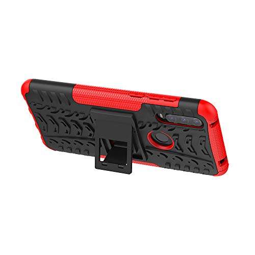 Jielangxin Keji Case for Alcatel 1V 2020 Case Cover,Case for Alcatel 1V 2020 5007U Case Shockproof Mobile Phone Case Stand Red 4