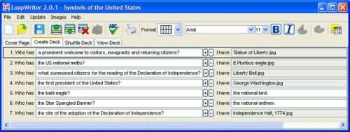 LoopWriter: Software for Creating "I Have, Who Has" Loop Decks 2