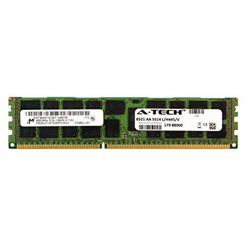 A-Tech Micron 8GB Module PC3-10600 1.35V for HP ProLiant DL380 G7 DL380P G8 DL385P G8 DL560 G8 713985-B21 DL580 G7 DL585 G7 DL980 G7 ML330 G6 ML350E G8 ML350P G8 WS460c G8 BL460C G7 Memory RAM 1