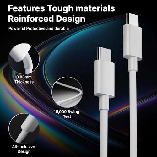 AILKIN 30W Type C Fast Charger Adapter with USB C to Type C Cable, Compatible with Google Pixel 9 Pro XL/9 Pro Fold/9 Pro/9/9a/8 Pro/8/8a,Laptop,Tablet,Chromebook & More, Quick Charging USB C Adapter 6