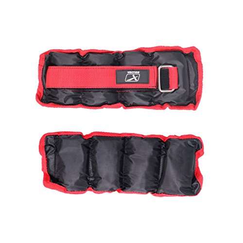 Vector X AW-10-2KG Pair of Ankle/Wrist Weight (Black-Red)