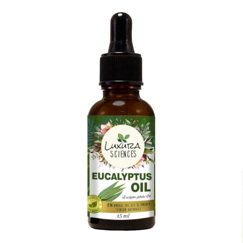 Luxura Sciences Essential oils for Hair | Skin | Nails | Aromatherapy (Eucalyptus, 15ml)