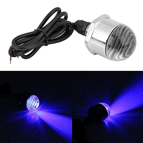 Akozon Underwater Light,Submarine Light, Marine Yacht Boat 12V 304 Stainless Steel Round Blue LED Underwater Light Lamp & Drain Plug 5